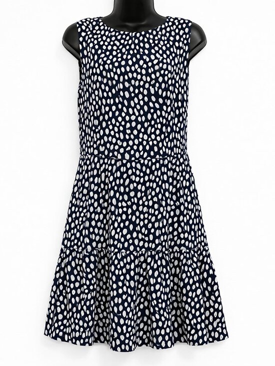 Vineyard Vines Dresses & Skirts - Vineyard Vines Navy Dot Dress Sleeveless Fit & Flare Classic Preppy Style